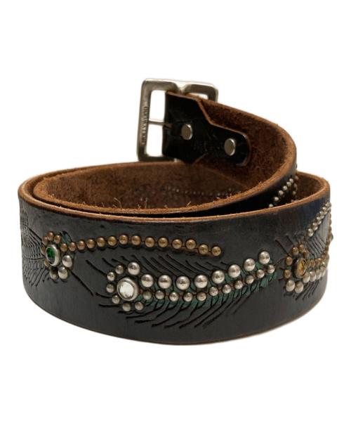 Hollywood Trading Company（ハリウッドトレーディングカンパニー）Hollywood Trading Company (ハリウッドトレーディングカンパニー) スタッズベルト ブラック サイズ:W34の古着・服飾アイテム