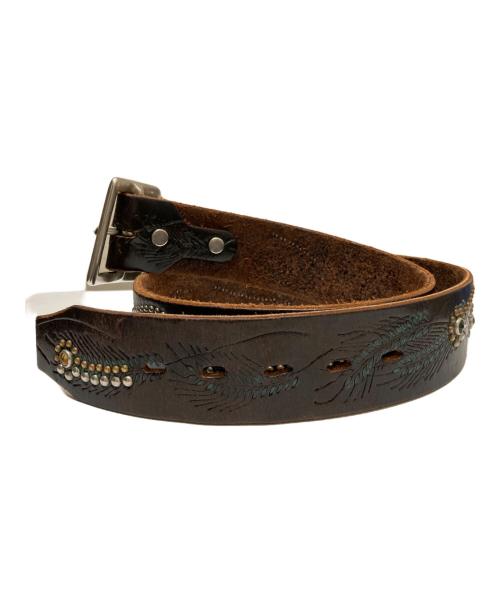 Hollywood Trading Company（ハリウッドトレーディングカンパニー）Hollywood Trading Company (ハリウッドトレーディングカンパニー) スタッズベルト ブラック サイズ:W34の古着・服飾アイテム