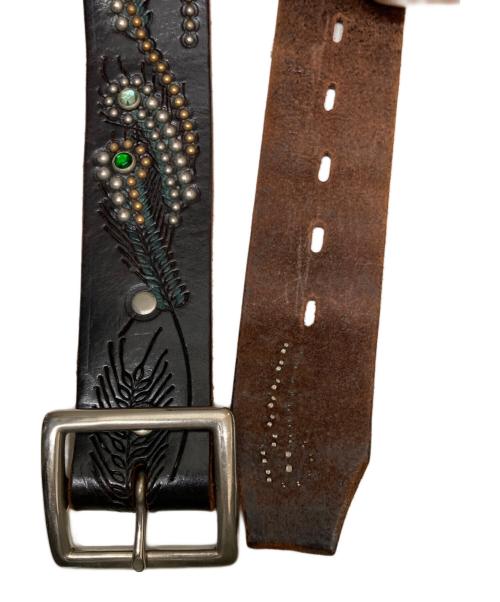 Hollywood Trading Company（ハリウッドトレーディングカンパニー）Hollywood Trading Company (ハリウッドトレーディングカンパニー) スタッズベルト ブラック サイズ:W34の古着・服飾アイテム