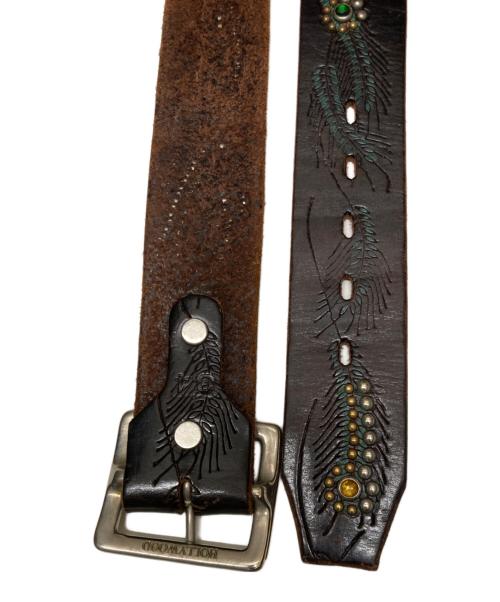 Hollywood Trading Company（ハリウッドトレーディングカンパニー）Hollywood Trading Company (ハリウッドトレーディングカンパニー) スタッズベルト ブラック サイズ:W34の古着・服飾アイテム