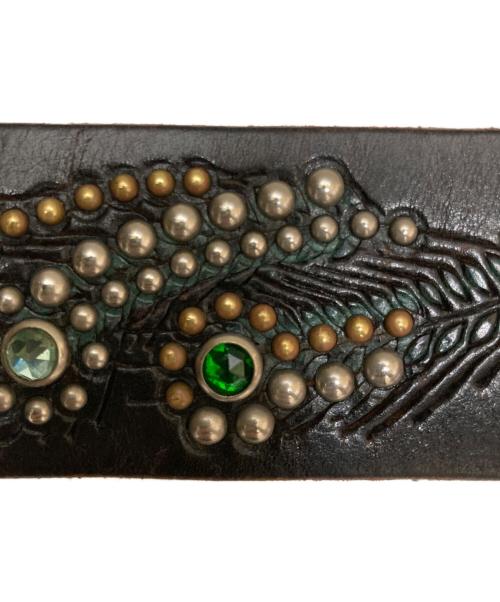 Hollywood Trading Company（ハリウッドトレーディングカンパニー）Hollywood Trading Company (ハリウッドトレーディングカンパニー) スタッズベルト ブラック サイズ:W34の古着・服飾アイテム