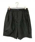 COMME des GARCONS HOMMEコムデギャルソン オム）の古着「Estelle ramie poplin shorts/ハーフパンツ」｜ブラック