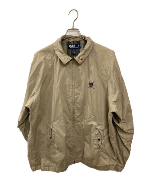POLO RALPH LAUREN（ポロ・ラルフローレン）POLO RALPH LAUREN (ポロ・ラルフローレン) 古着ゴルフクラブ刺繍スイングトップ ベージュ サイズ:Mの古着・服飾アイテム