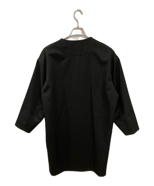 Audrey and John Wad（オードリーアンドジョンワッド）AUDREY AND JOHN WAD (オードリーアンドジョンワッド) ノーカラー コクーン コート ブラック サイズ:FREEの古着・服飾アイテム