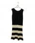 babaco（ババコ）の古着「LEAF LACE STRIPE ワンピース」｜ブラック