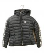 adidas Originalsアディダスオリジナル）の古着「3ライン スリムフィット キルティングダウンジャケット」｜ブラック