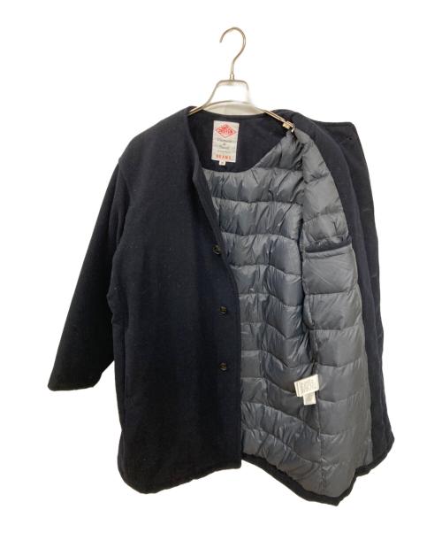 DANTON（ダントン）DANTON (ダントン) BEAMS (ビームス) モッサノーカラーダウンコート ネイビー サイズ:36の古着・服飾アイテム