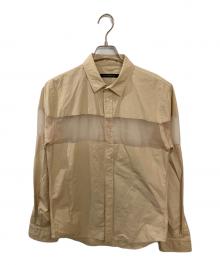DRESSEDUNDRESSED（ドレスドアンドレスド）の古着「シアー切替シャツ」｜カーキ