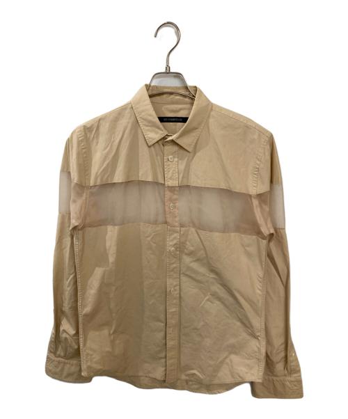 DRESSEDUNDRESSED（ドレスドアンドレスド）DRESSEDUNDRESSED (ドレスドアンドレスド) シアー切替シャツ カーキ サイズ:3の古着・服飾アイテム