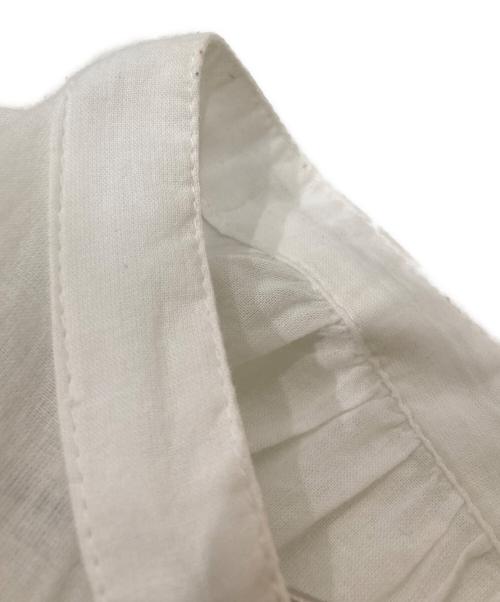 journal standard luxe（ジャーナルスタンダード ラックス）journal standard luxe (ジャーナルスタンダード ラックス) ハイツイストガーゼWフリルブラウス ホワイト サイズ:Fの古着・服飾アイテム