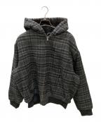 SUPREMEシュプリーム）の古着「Plaid Wool Hooded Work Jacket」｜グレー