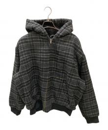 SUPREME（シュプリーム）の古着「Plaid Wool Hooded Work Jacket」｜グレー