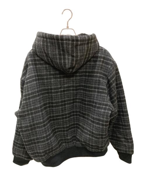 SUPREME（シュプリーム）SUPREME (シュプリーム) Plaid Wool Hooded Work Jacket グレー サイズ:Lの古着・服飾アイテム