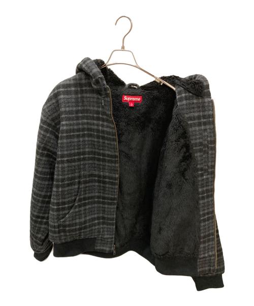 SUPREME（シュプリーム）SUPREME (シュプリーム) Plaid Wool Hooded Work Jacket グレー サイズ:Lの古着・服飾アイテム