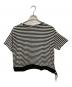 MONCLER（モンクレール）の古着「MAGLIA/ドローコードボーダーカットソー」｜ホワイト×ブラック