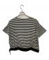 MONCLER (モンクレール) MAGLIA/ドローコードボーダーカットソー ホワイト×ブラック サイズ:M：8000円