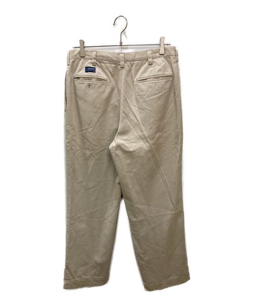 TROUSERS（トラウザーズ）TROUSERS (トラウザーズ) タックパンツ ベージュ サイズ:印字消えのため解読不可の古着・服飾アイテム