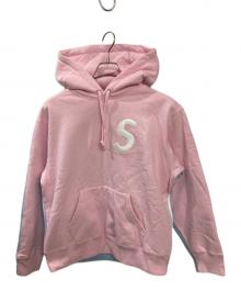SUPREME（シュプリーム）の古着「S Logo Hooded Sweatshirt」｜ピンク×ブルー