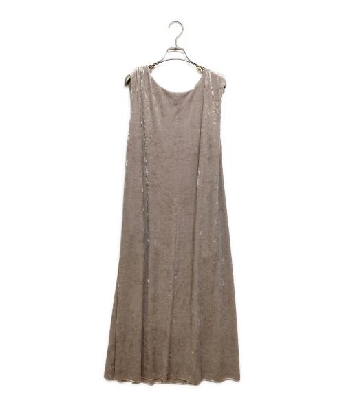 CITYSHOP（シティショップ）CITYSHOP (シティショップ) ベロアノースリーブワンピース グレー サイズ:36 未使用品の古着・服飾アイテム