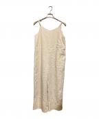 Spick and Spanスピック＆スパン）の古着「ドットジャガードサロペット」｜アイボリー