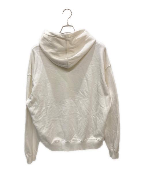 LACOSTE（ラコステ）LACOSTE (ラコステ) ロゴプリントスウェットパーカー ホワイト サイズ:Lの古着・服飾アイテム