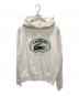 LACOSTE（ラコステ）の古着「ロゴプリントスウェットパーカー」｜ホワイト