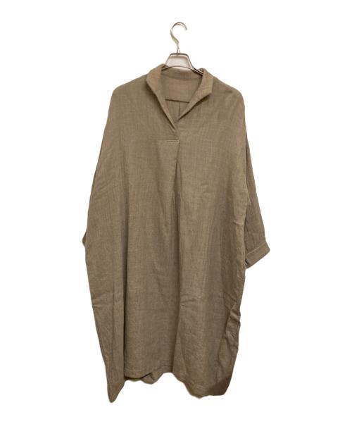 nest Robe（ネストローブ）nest Robe (ネストローブ) ウールワンピース ベージュ サイズ:Freeの古着・服飾アイテム