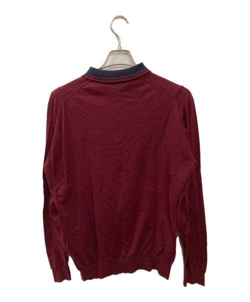 JOHN SMEDLEY（ジョンスメドレー）JOHN SMEDLEY (ジョンスメドレー) FRED PERRY (フレッドペリー) 襟付カットソー レッド サイズ:Lの古着・服飾アイテム