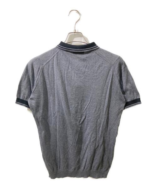 JOHN SMEDLEY（ジョンスメドレー）JOHN SMEDLEY (ジョンスメドレー) FRED PERRY (フレッドペリー) コットンニットポロシャツ グレー サイズ:Sの古着・服飾アイテム