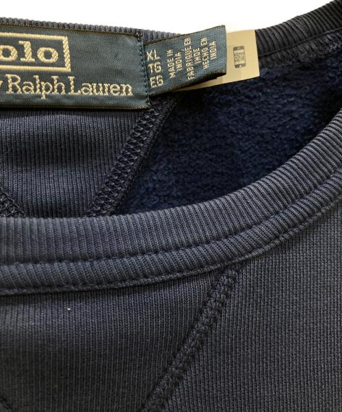 POLO RALPH LAUREN（ポロ・ラルフローレン）POLO RALPH LAUREN (ポロ・ラルフローレン) カレッジスウェット ネイビー サイズ:XLの古着・服飾アイテム
