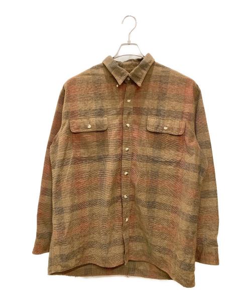 red head（レッドヘッド）red head (レッドヘッド) 古着フラップポケットコーデュロイシャツ ブラウン サイズ:XLの古着・服飾アイテム
