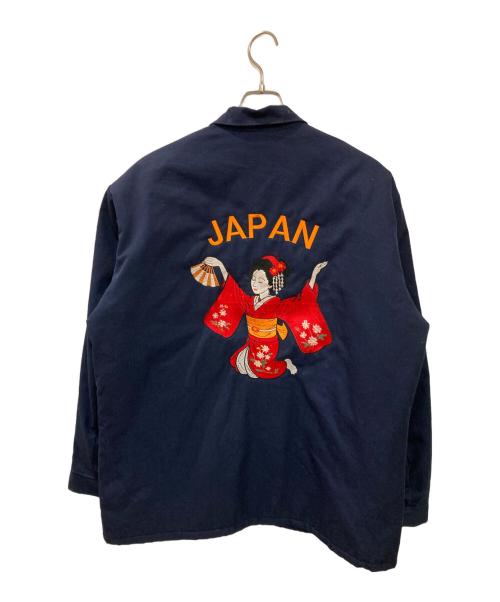 RED KAP（レッド キャップ）RED KAP (レッド キャップ) 古着 舞妓刺繍中綿ワークジャケット ネイビー サイズ:Lの古着・服飾アイテム
