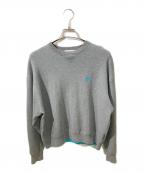 Mila Owenミラオーウェン）の古着「バイカラースウェットライクニット」｜グレー