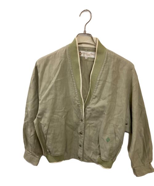 Christian Dior Sports（クリスチャン ディオールスポーツ）Christian Dior Sports (クリスチャン ディオールスポーツ) リネンジャケット 黄緑 サイズ:Mの古着・服飾アイテム