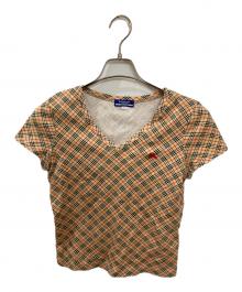 BURBERRY BLUE LABEL（バーバリー ブルー レーベル）の古着「ノバチェックカットソー」｜ベージュ