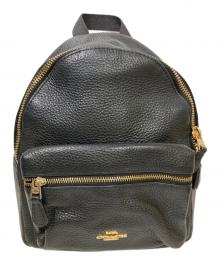 COACH（コーチ）の古着「レザーミニバックパック」｜ブラック