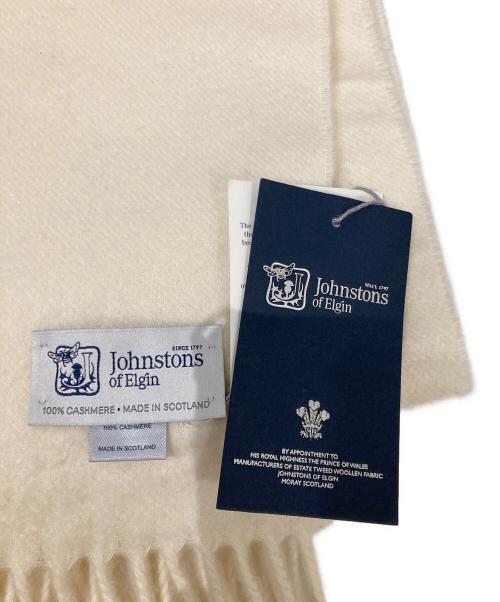 JOHNSTONS OF ELGIN（ジョンストンズオブエルガン）JOHNSTONS OF ELGIN (ジョンストンズオブエルガン) カシミヤマフラー アイボリーの古着・服飾アイテム