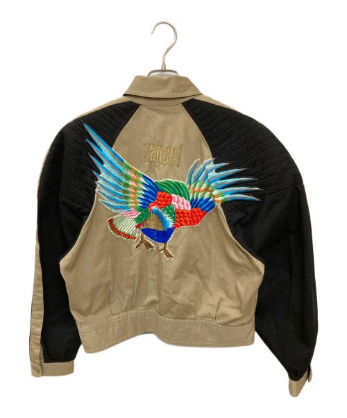 kansai international（カンサイインターナショナル）kansai international (カンサイインターナショナル) 90S 刺繍切替ショートジャケット ベージュ サイズ:Mの古着・服飾アイテム