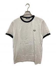 FRED PERRY（フレッドペリー）の古着「刺繍リンガーTシャツ」｜ホワイト