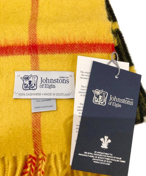 JOHNSTONS OF ELGIN（ジョンストンズオブエルガン）JOHNSTONS OF ELGIN (ジョンストンズオブエルガン) カシミヤ大判ストール イエローの古着・服飾アイテム