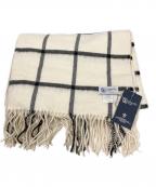 JOHNSTONS OF ELGINジョンストンズオブエルガン）の古着「カシミヤ大判ストール」｜ホワイト