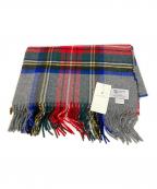 JOHNSTONS OF ELGIN×green label relaxingジョンストンズオブエルガン×グリーンレーベルリラクシング）の古着「別注ウールカシミヤ大判ストール」｜グレー