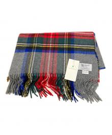 JOHNSTONS OF ELGIN×green label relaxing（ジョンストンズオブエルガン×グリーンレーベルリラクシング）の古着「別注ウールカシミヤ大判ストール」｜グレー