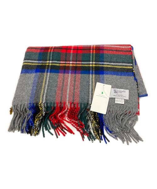 JOHNSTONS OF ELGIN（ジョンストンズオブエルガン）JOHNSTONS OF ELGIN (ジョンストンズオブエルガン) green label relaxing (グリーンレーベルリラクシング) 別注ウールカシミヤ大判ストール グレーの古着・服飾アイテム