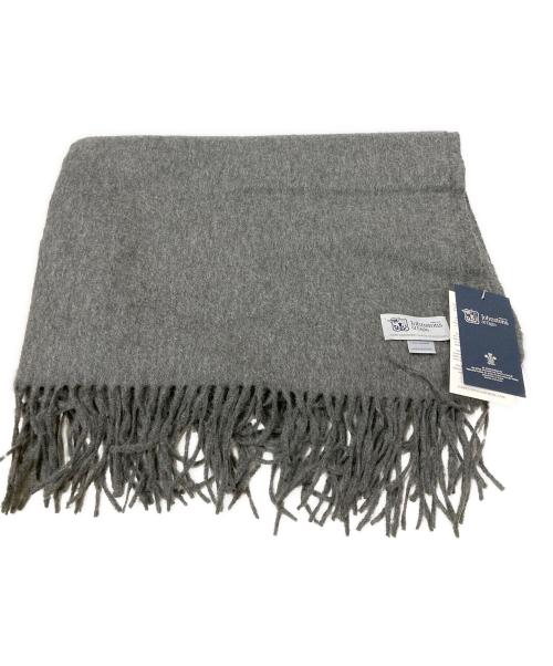 JOHNSTONS OF ELGIN（ジョンストンズオブエルガン）JOHNSTONS OF ELGIN (ジョンストンズオブエルガン) カシミヤ大判ストール グレーの古着・服飾アイテム