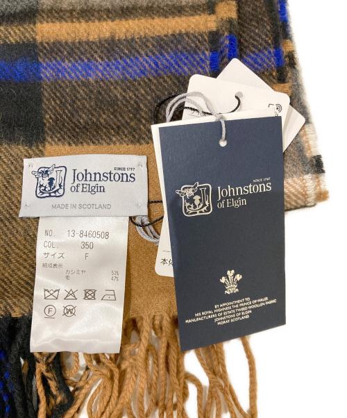 JOHNSTONS OF ELGIN（ジョンストンズオブエルガン）JOHNSTONS OF ELGIN (ジョンストンズオブエルガン) PLST (プラステ) 別注カシミヤウール大判ストール ブラウンの古着・服飾アイテム