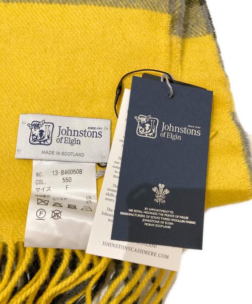JOHNSTONS OF ELGIN（ジョンストンズオブエルガン）JOHNSTONS OF ELGIN (ジョンストンズオブエルガン) PLST (プラステ) 別注カシミヤウール大判ストール イエローの古着・服飾アイテム
