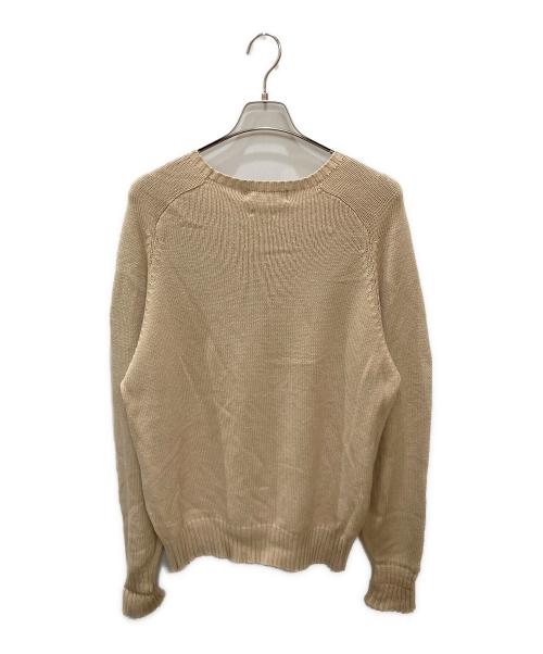 POLO RALPH LAUREN（ポロ・ラルフローレン）POLO RALPH LAUREN (ポロ・ラルフローレン) 古着刺繍ニット ベージュ サイズ:Lの古着・服飾アイテム