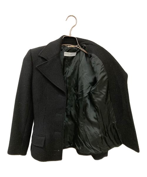 DOLCE & GABBANA（ドルチェ＆ガッバーナ）DOLCE & GABBANA (ドルチェ＆ガッバーナ) ツイードジャケット ブラック サイズ:40の古着・服飾アイテム
