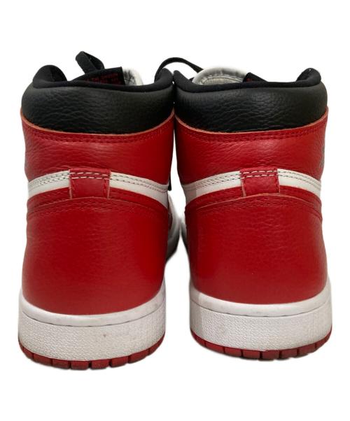 NIKE（ナイキ）NIKE (ナイキ) AIR JORDAN 1 RETRO HIGH OG ホワイト×レッド サイズ:26の古着・服飾アイテム